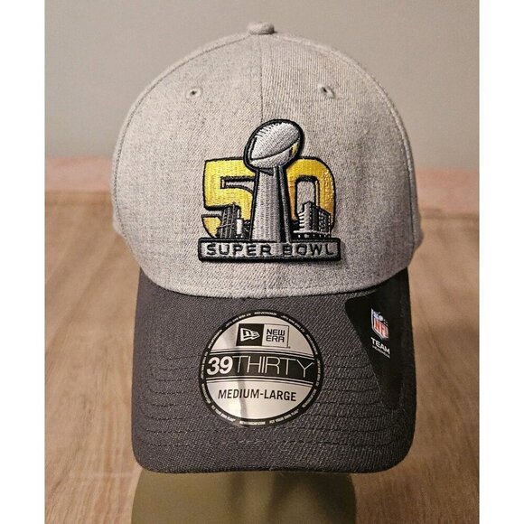 New Era 39thirty Super Bowl 50 Fitted Cap Gat Size Medium Large New - Picture 1 of 8